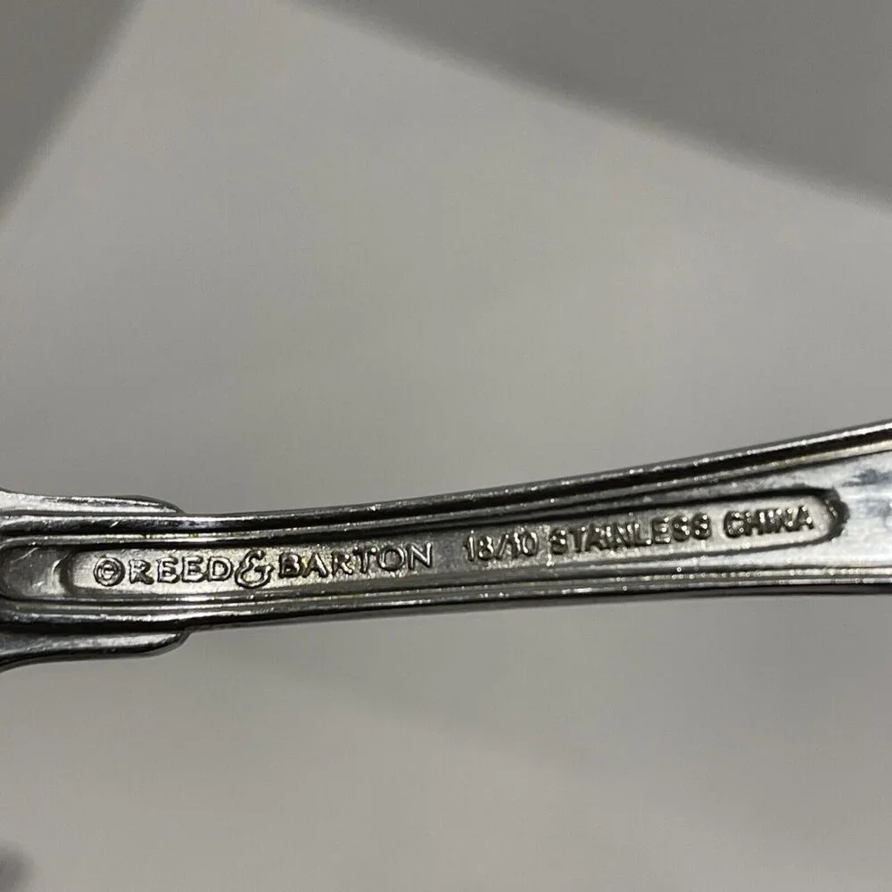 Reed & Barton Select Stainless‎ Flatware Kings 175th Anniversary 4 Soup Spoons